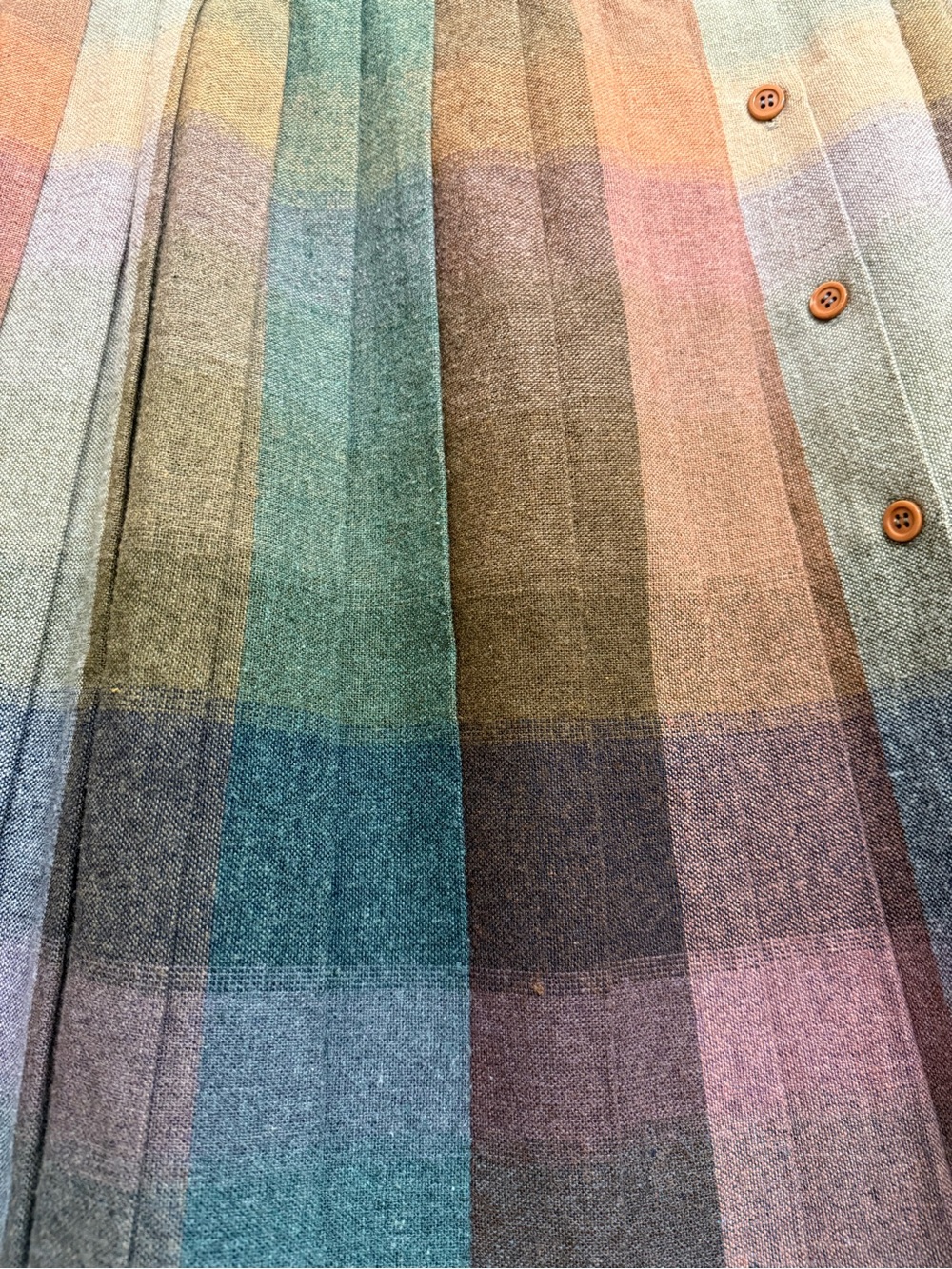 Multicolor Plaid Midi Skirt - Women - Picture 3 of 6